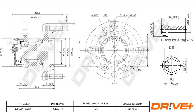 Set rulment roata DP2010.10.0242 Dr!ve+