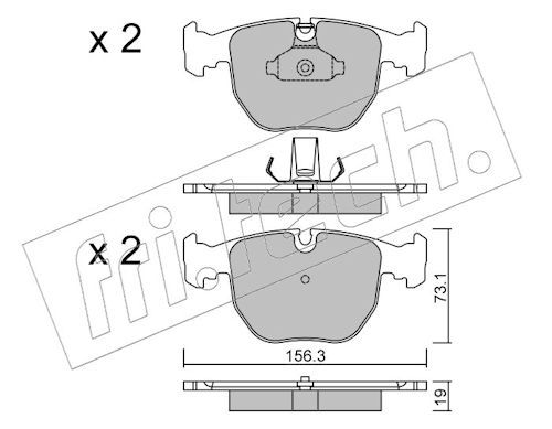 fri.tech. 575.0 Brake Pad Set, disc brake