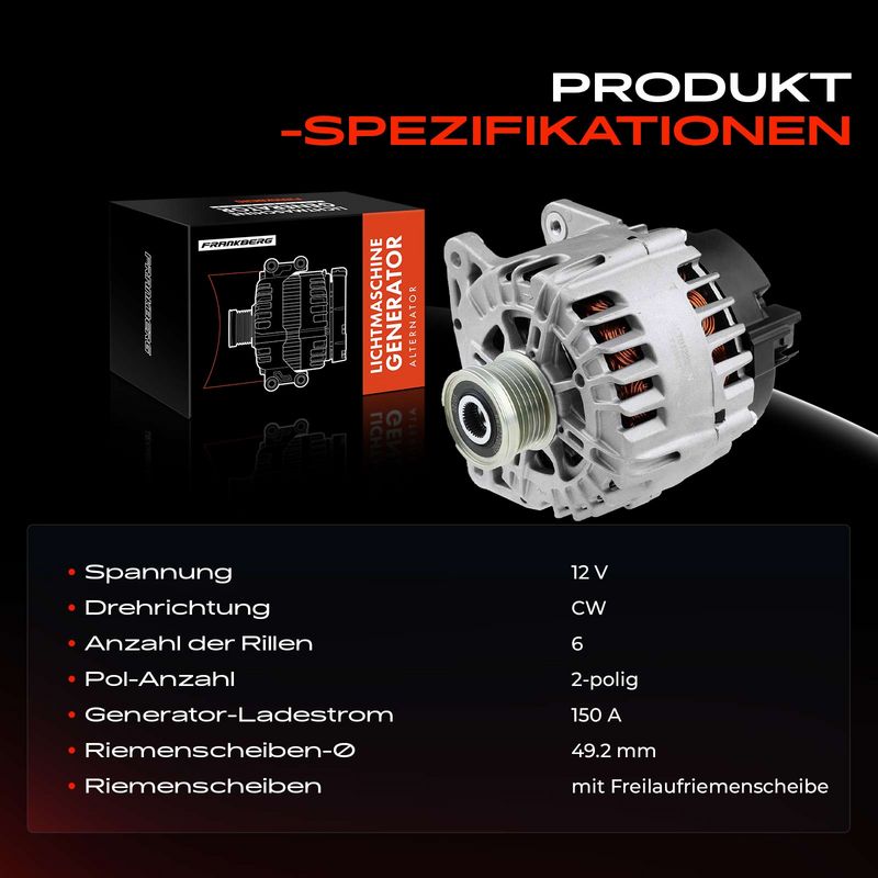 Frankberg 5481FB0002010 Alternator
