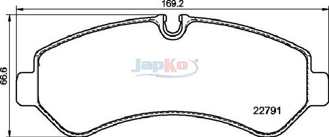 JAPKO 510536 Brake Pad Set, disc brake