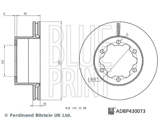 BLUE PRINT ADBP430073 Brake Disc