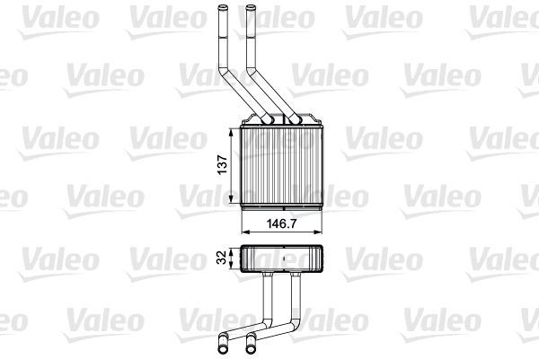 Теплообмінник, система опалення салону, Valeo 811520