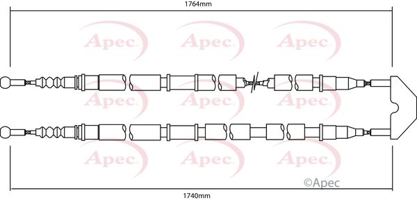 APEC Cable Pull, parking brake CAB1502