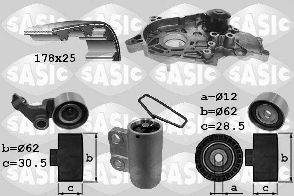 SASIC Vízpumpa + fogasszíj készlet 3906094