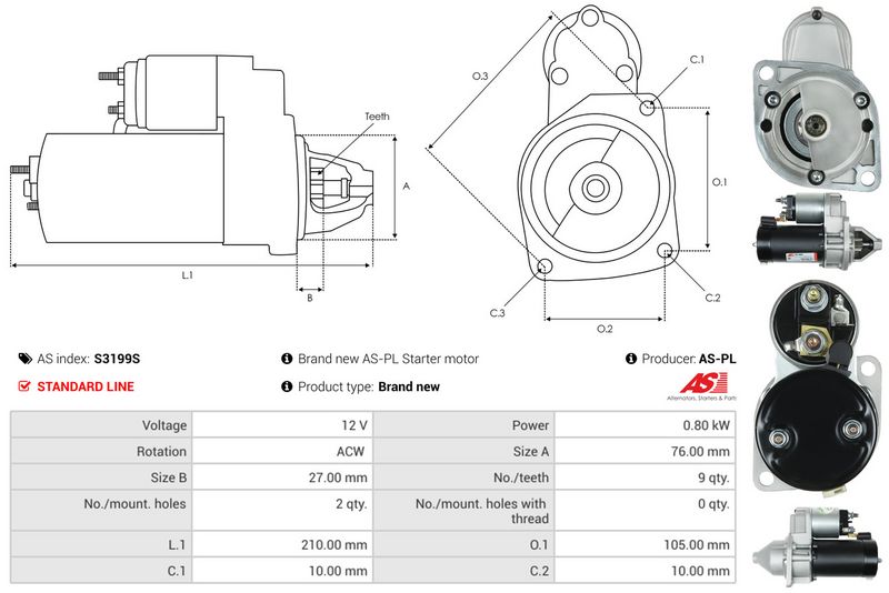 AS-PL S3199S Starter