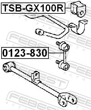 FEBEST TSB-GX100R Mounting, stabiliser bar
