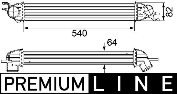 MAHLE Intercooler, inlaatluchtkoeler CI 188 000P