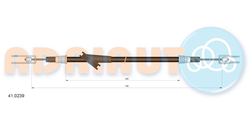 Тросовий привод, стоянкове гальмо, Adriauto 41.0239