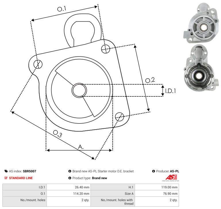 Starterikaas, Karburaator, AS-PL SBR5007