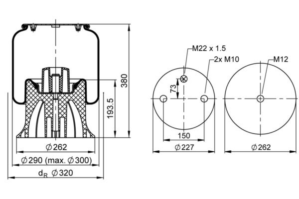 Mech, pneumatické odpružení 1 DK 20 A-1