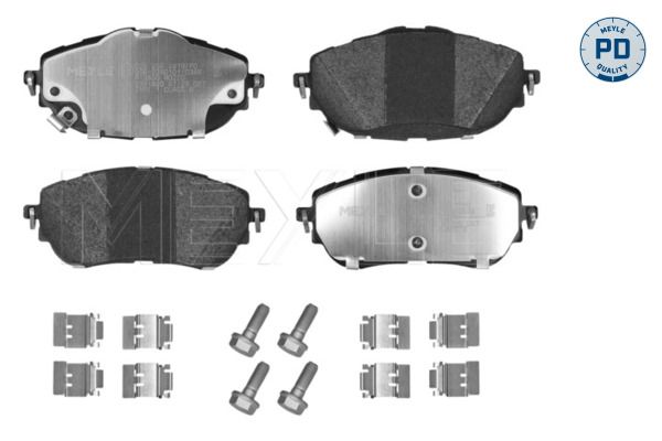 Комплект гальмівних накладок, дискове гальмо, Meyle 0252569819/PD
