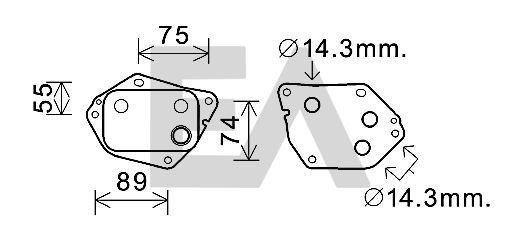 Radiador de aceite, aceite motor