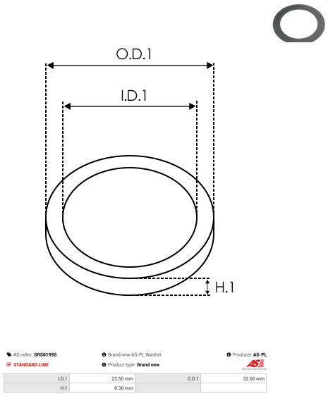 AS-PL SRS0199S Repair Set, alternator