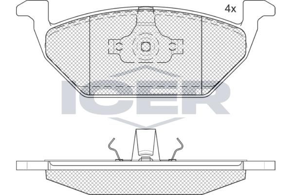ANDEL 181184 - Brake Pad Set, disc brake