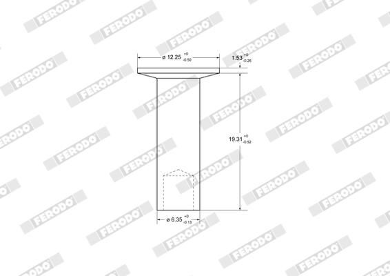 Remvoering klinknagel (6,35mmx19,1mm, opak. 100szt.) staal - buis past: SCANIA 2  VOLVO B10, F12, F7, N10 01.73-