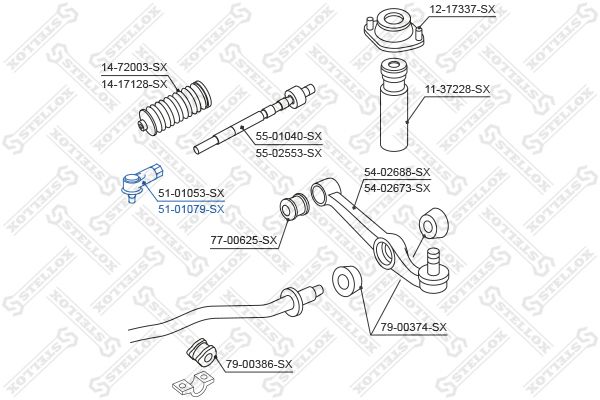 STELLOX 51-01079-SX Tie Rod End
