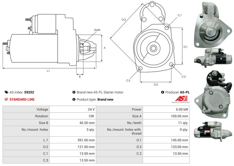 AS-PL S9252 Starter