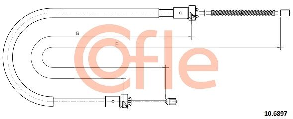 Тросовий привод, стоянкове гальмо, Cofle 10.6897
