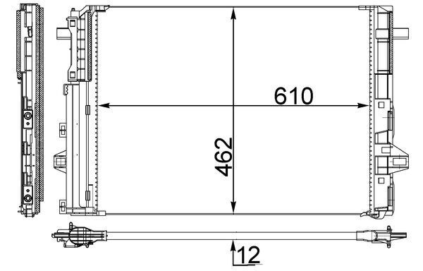 Радіатор кондиціонера MB A-CLASS W169/W176/ B-CLASS W246/W242 2.2CDI/ GLA-CLASS X156 1.5D-2.2D 11-