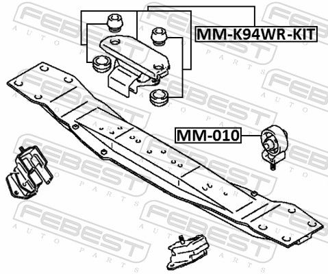 FEBEST MM-K94WR-KIT Mounting, manual transmission