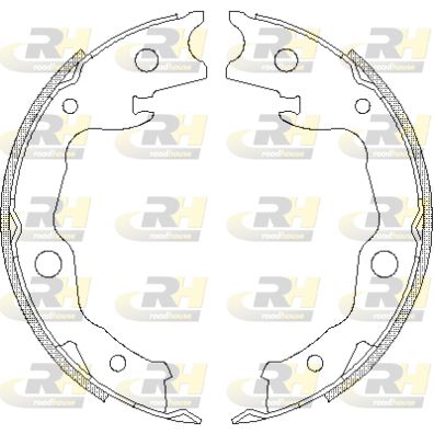 Комплект гальмівних колодок, стоянкове гальмо, Roadhouse 467700