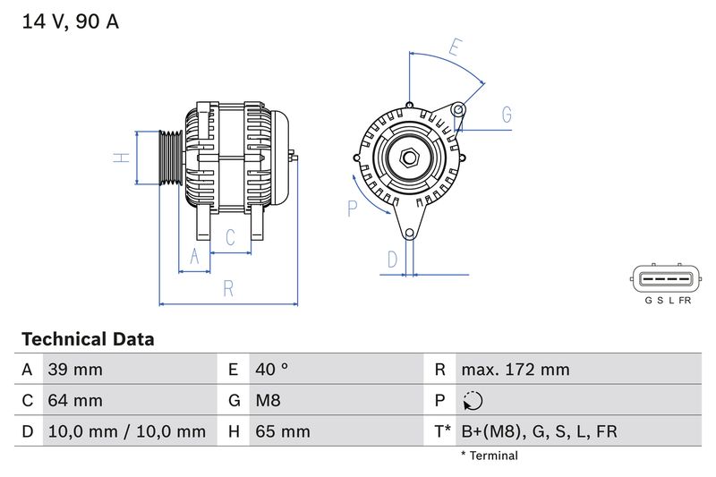 BOSCH Dynamo / Alternator 0 986 083 630