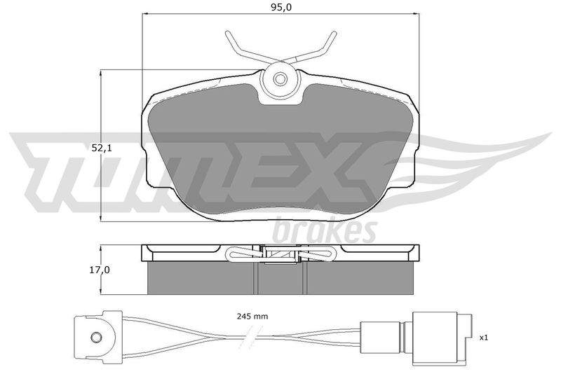 TOMEX Brakes Stabdžių trinkelių rinkinys, diskinis stabdys