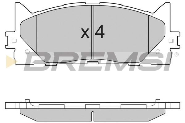 Комплект гальмівних накладок, дискове гальмо, Bremsi BP3253