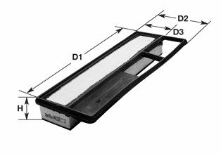 Повітряний фільтр, фільтрувальний елемент, FIAT PUNTO II-III/500 II/DOBLO/IDEA/LINEA/PANDA II/1.3 JTD 7/03-, LANCIA MUSA, Clean Filters MA1365