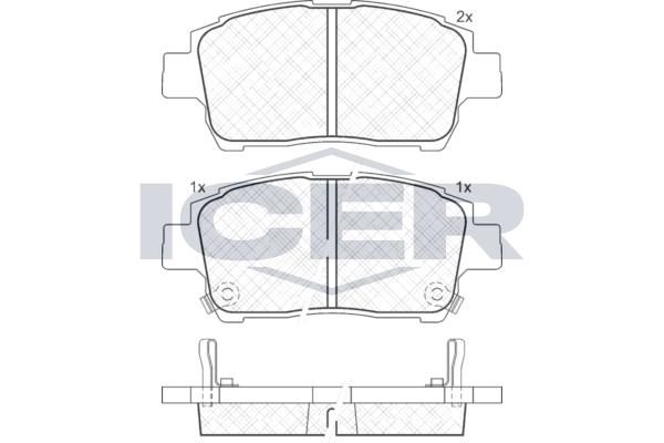 ANDEL 181386 - Brake Pad Set, disc brake