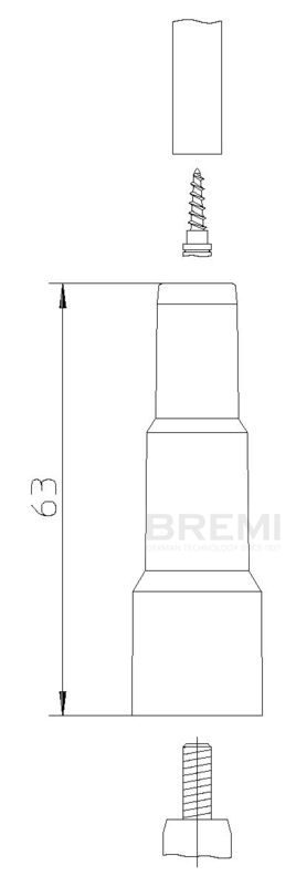 Штекер, свічка запалювання, Bremi 10229N1