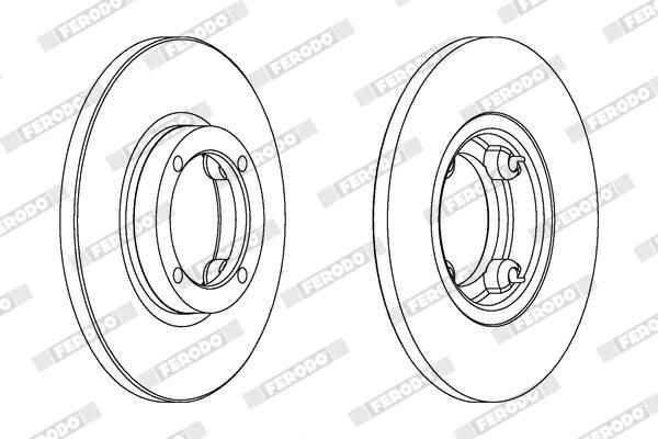 FERODO Disque de frein DDF1076