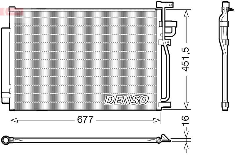 DENSO kondenzátor, klíma DCN20040