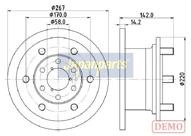 спирачен диск JAPANPARTS