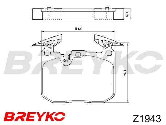 DAVID VASCO Z1943 Brake Pad Set, disc brake