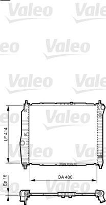 Радіатор, система охолодження двигуна, Valeo 735157