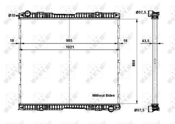 NRF 509739 Radiator, engine cooling