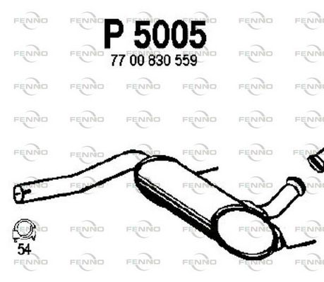 FENNO középső hangtompító P5005