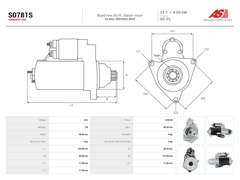 This part match OEM code: 004151840180