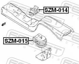 FEBEST SZM-015 Mounting, engine