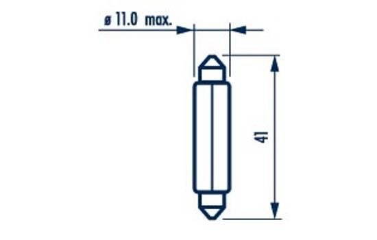 žárovka 24V/10W suf  42mm 17327