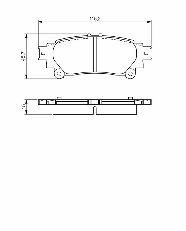 Piduriklotsi komplekt, ketaspidur, BOSCH 0 986 495 174