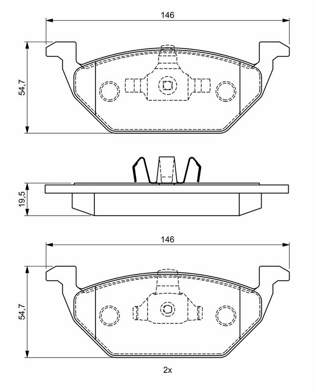 BOSCH Plaquettes de frein à disque 0 986 495 454