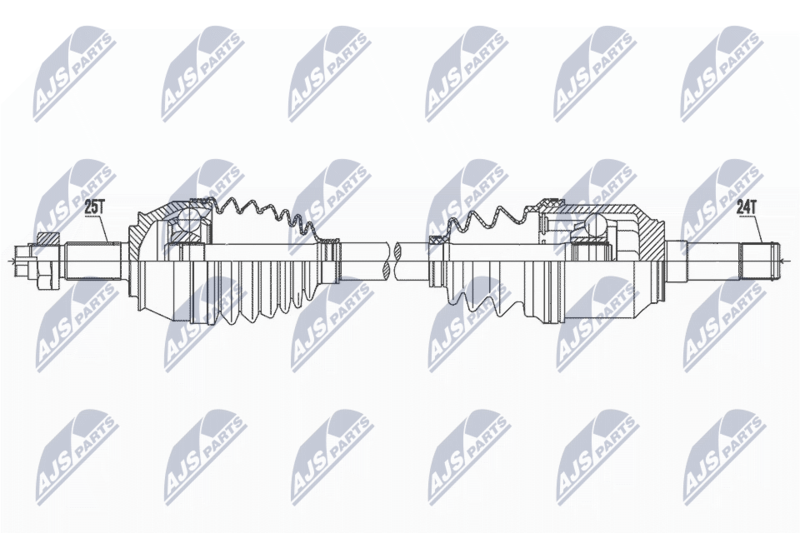 Aandrijfas Vooras links