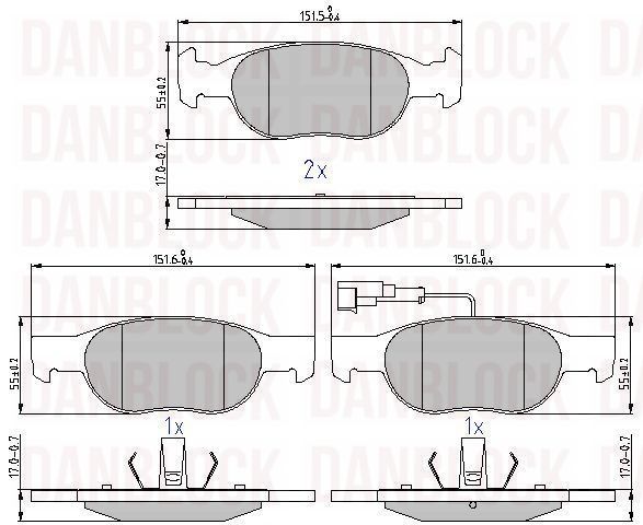DANBLOCK Remblokkenset, schijfrem