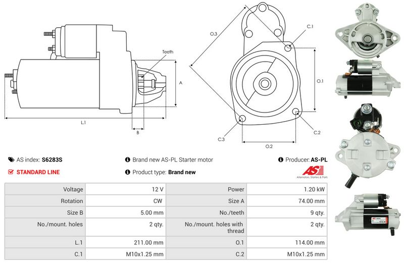 AS-PL S6283S Starter