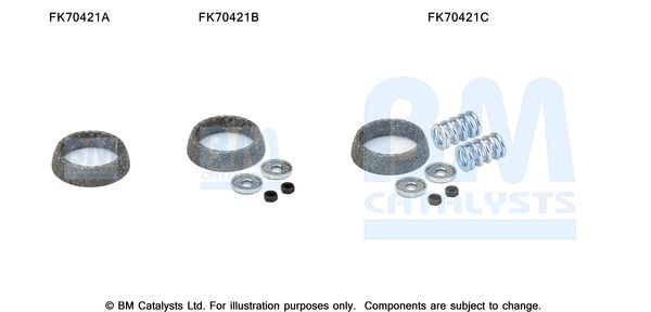 BM CATALYSTS szerelőkészlet, kipufogócső FK70421