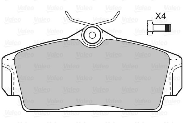 VALEO 598450 Brake Pad Set, disc brake