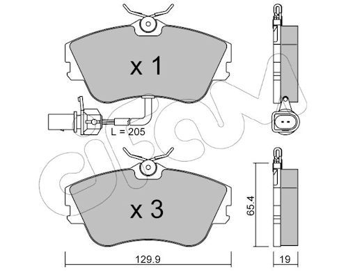 Set placute frana,frana disc 822-164-1 CIFAM