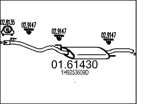 MTS hátsó hangtompító 01.61430